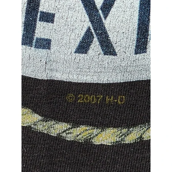 Harley Davidson 2007 Vintage Black T-Shirt 2 Sided Plus 2XL Corpus Sailor Girl